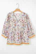 Andi Striped Detail Babydoll PLUS Blouse