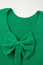 Raven Backless Bubble Sleeve Sweater