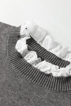 Katelyn Patchwork Cuffs Loose Sweater