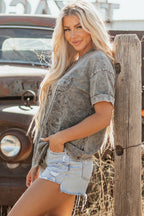 Western Steer Head Tie Dye Tee