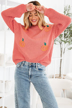 Kirahira Embroidered Thanksgiving Holiday Sweater