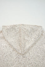Stella Stream Sequin Hooded Long Sleeve Top