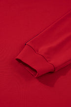 Seramya Striped Detail Varsity Sweatshirt
