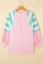 Vanessa Patchwork Raglan Pullover Top