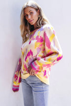 Aria Colorblock Balloon Sleeve Sweater