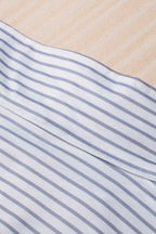 Amelia Zipper Collar Striped Sweatshirt
