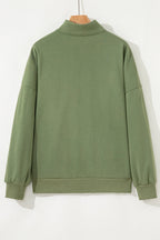 Felitina Patchwork Zip Collar Pullover