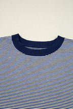 Reese Stripe Dolman Oversize Tunic Sweater