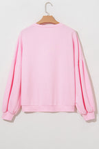 Laila Bow Lantern Sleeve Oversized Sweatshirt