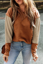 Daphne Sleeves Patchwork Colorblock Hoodie