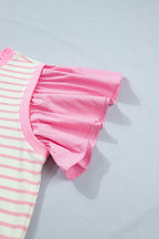 Hope Short Sleeve Patchwork Blouse