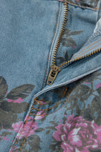 Esme Floral Print Bootcut Jeans