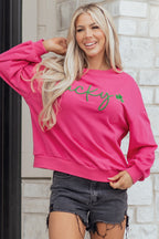 Armani Clover Embroidered Loose Pullover
