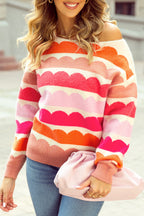 Sarah Wave Striped Sweater