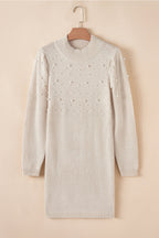 Mila Beaded High Bodycon Sweater