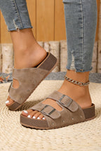 Riley Faux Suede Platform Slippers