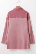 Arianna Waffle  Half Button Top.