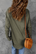 Thea Merry Christmas Trees Thumbhole Sleeve Graphic Tee