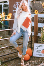 Isabella Stitching Irregular Hem Long Sleeve Top