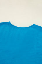 Clara V Neckline Crinkled Blouse