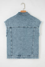Evelyn Flap Frayed Detail Vest