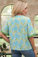 Waverly Trim Half Sleeve Blouse