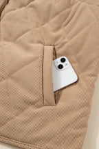 Elizabeth Cord Snap Vest Plus Jacket