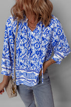 Anne 4 Sleeve Tied Blouse