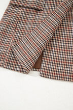 Aria Houndstooth Lapel Collar Blazer
