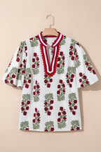 Katherine Short Sleeve Cotton PLUS Blouse