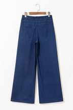 Raven Medium Wash Straight Leg Loose Casual Jeans