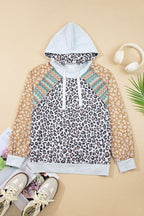 Uma Floral Patchwork Drawstring Hoodie