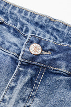 Laylani Distressed Hem Flared Jeans