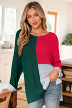 Demi Block Knit Loose Sweater