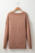 Luciana Eyelet Drop Shoulder Sweater
