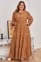 Charleigh Sleeve Tiered Maxi PLUS Dress