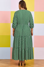 Johanna Ruffle Hem Casual PLUS Dress