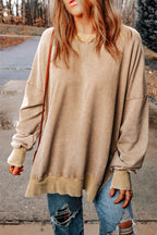 Ella Ribbed Trim Oversized Sweatshirt