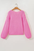 Olivia Backless Bubble Sleeve Sweater