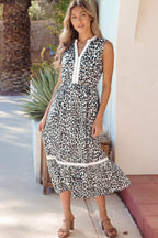 Ayla Trim Sleeveless Midi Dress