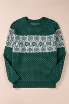 Abigail Pattern Drop Shoulder Sweater
