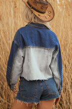 Kikki Detail Distress Denim Jacket