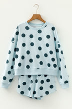 Lia Shoulder Pullover Drawstring Shorts Set