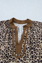 Kahlani Crinkled Colorblock Patchwork PLUS Blouse