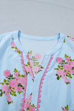 Lucy Print Scalloped Trim PLUS Dress
