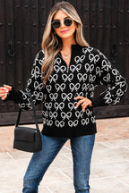 Elizabeth Shoulder Zipped Collar Sweater
