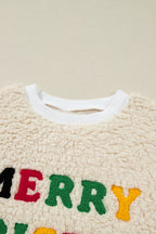 Ensley Christmas Embroidered Sherpa Pullover