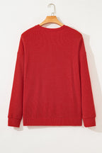 Aliella Letter Graphic Loose Long Sleeve Top