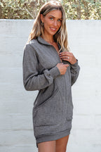 Frankie Ribbed Patchwork Sweatshirt Dress