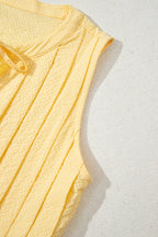 Kenzie Notched Pleated Tank Top